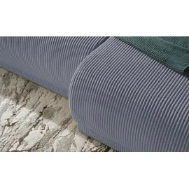 Sofa.de Eckcouch Stoff mit Schlaffunktion 3-Sitzer Blau