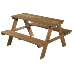 roba Kindersitzgarnitur, Holz, 4-Sitzer, BxHxT: 89 x 50 x 84,5 cm - braun