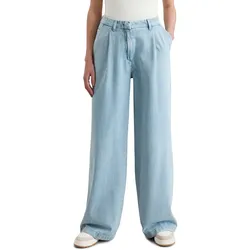 Weite Jeans MARC O'POLO DENIM, Damen, Gr. 30, Länge 30, blau (light blau), Denim/Jeans, Obermaterial: 78% Baumwolle, 22% Lyocell, casual, Jeans