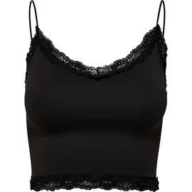 Only Onlvicky Lace Seamless Cropped Top Schwarz L