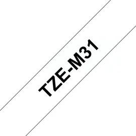 Brother TZe-M31 Laminiertes Band schwarz/farblos/matt