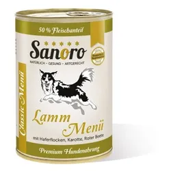 Sanoro Menü Classic vom Lamm mit 50 % Fleischanteil - 12x400g