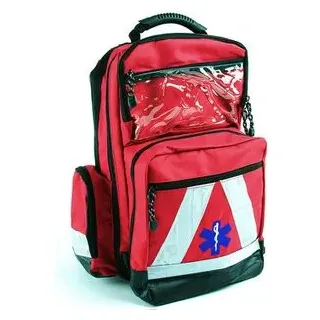 Teqler Notfallrucksack Basic, ohne Füllung, rot, wasserabweisend