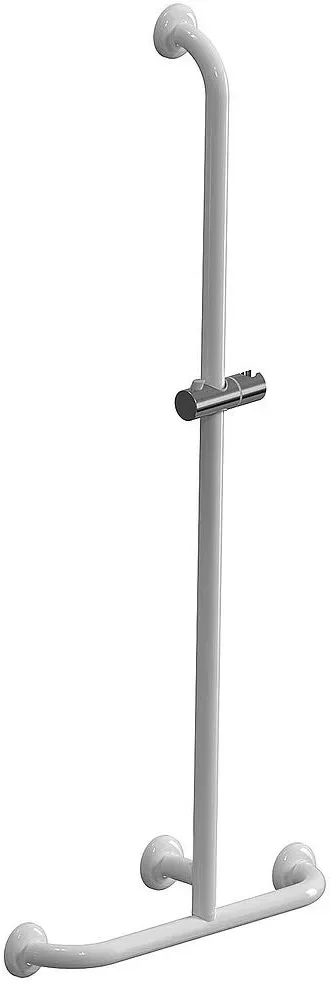 Duschhandlauf Elida Classic mit Brausestange Weiß glänzed BxHxT:500x1200x100mm