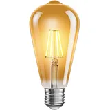 ledscom.de E27 LED Leuchtmittel, ST64, extra warmweiß (2200 K), 4 W, 489lm, goldfarben