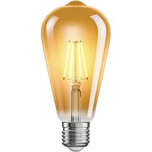 ledscom.de E27 LED Leuchtmittel, ST64, extra warmweiß (2200 K), 4 W, 489lm, goldfarben