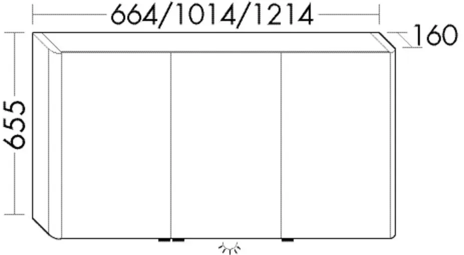 Burgbad Sp.-Schr.Lavo 2.0 T. 655x1014x160 Eiche Dekor Baumwolle, SPOW102RF6796 SPOW102RF6796
