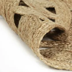 vidaXL Teppich Handgefertigt Jute Geflochten 90 cm