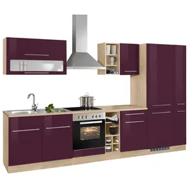 kochstation Küchenzeile KS-Eton 330 cm lila