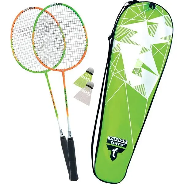 TALBOT/TORRO Badmintonset 2-Attacker, Grün/Orange, Onesize