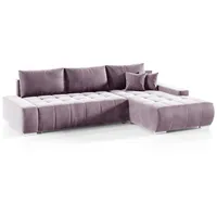 Fun Möbel Ecksofa Sofa mit Schlaffunktion VOGAR Stoff Monolith