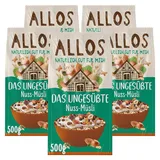 Allos Das Ungesüßte Nuss-Müsli | Bio Müsli | Nuss Müsli | Haferflocken | Frühstückscerealien | vegan | 5er Pack (5 x 500g), 1 Stück (5er Pack)