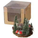 Boltze Weihnachtlicher Kerzenhalter in mehrfarben | Gr.: onesize