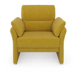 DOMO collection Sessel Pina Mikrofaser 99 x 95 x 88 cm Gelb