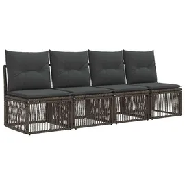 vidaXL Gartensofa-Set 10-tlg. grau
