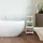 Relaxdays Badregal, 4 Fächer, Leiterregal für Badezimmer, MDF & Kiefernholz, offen, HBT: 98,5 x 34,5 x 36 cm,