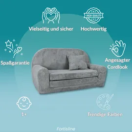 FORTISLINE Kindersofa Rosalia Mini 78 x 45 x 40 cm Textil türkis