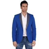 Denim Distriqt Jerseysakko in Slim Fit mit Stretch Royal Blau Gr. 56 entspricht Gr. XXL blau Gr. 56 entspricht Gr. XXL