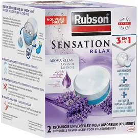 Rubson Sensation 2er Set Duftnachfüllungen Lavendel Blau-weiß
