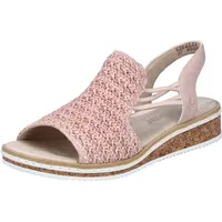 Rieker Damen V3641 Sandalette, Rosa, 37 EU