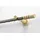 GARESA Gardinenstange GARESA "PEMPIA", beige (mattchromfarben, natur), L:220cm Ø:20mm, Holzwerkstoff, Metall, Gardinenstangen, Vorhanggarnitur, verlängerbar, Knopf m.Ausschnitte
