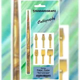 Standardgraph Kalligraphie Set Plakatfedern 4/5/6/8/10/15 mm Federhalter