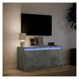 vidaXL Lewiss TV Möbel 100 x 34 x 50 cm Betongrau Holzwerkstoff