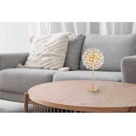 GLOBO Tischlampe Kristall Gold 8 Flammig
