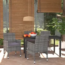 vidaXL Garten-Essgruppe 5-tlg. grau