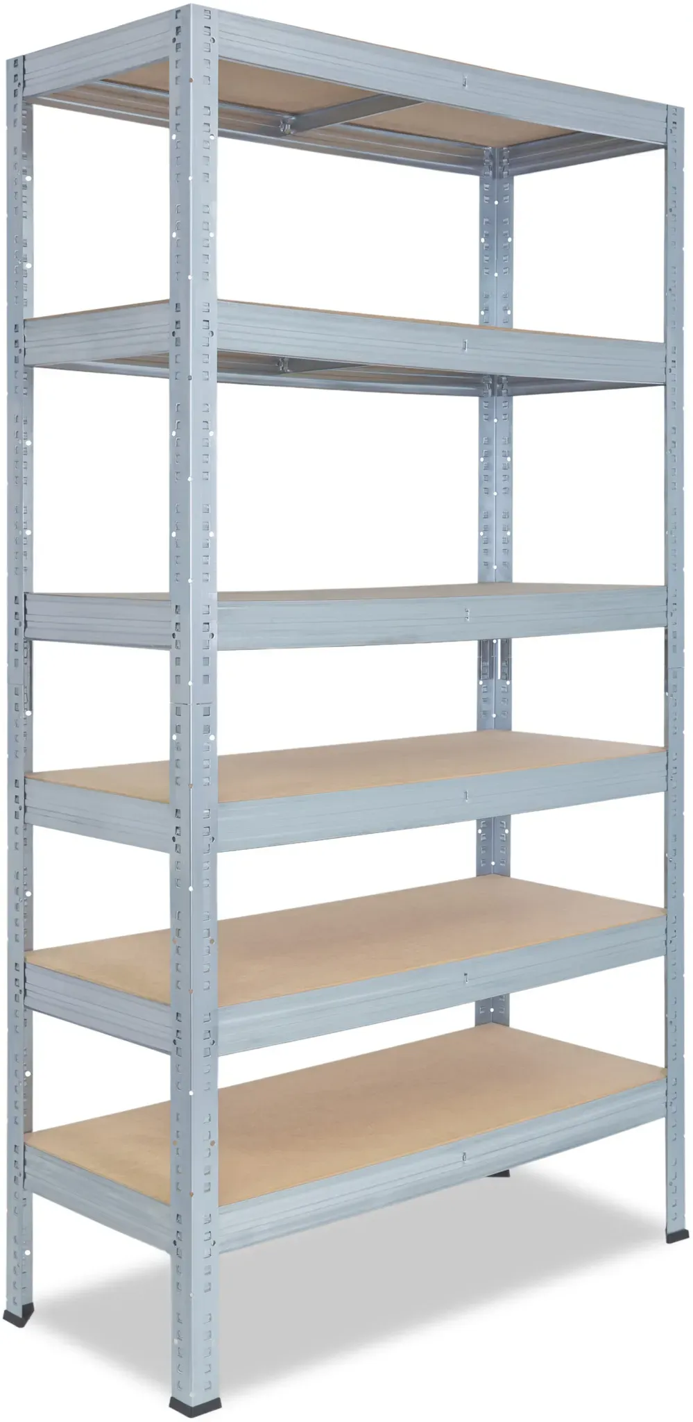 shelfplaza PRO 200x130x50 cm Schwerlastregal in verzinkt mit 6 Böden und 145 kg Traglast pro Boden