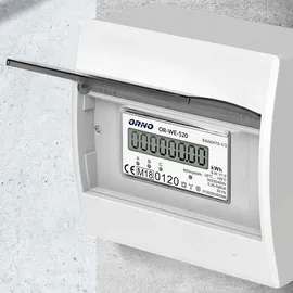 Orno OR-WE-520 Stromzähler Hutschiene 3-Phasen Einweg MID Geeicht und Zertifiziert Weiß