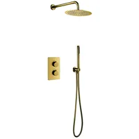 Aloni Unterputz Regendusche 25 cm Komplettset mit Wandbrausekopf Arm