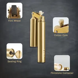 lliang Feuerzeug Outdoor Wasserdicht Tragbar Feuerstein