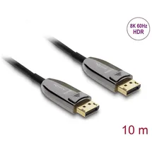 DeLock Aktives Optisches Kabel DisplayPort 2.1 8K 60 Hz 40 Gbps 10 m Schwarz