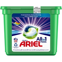Ariel Waschmittel Pods All-in-1, Color Waschmittel, 22 Waschladungen, Frischer Wäscheduft und Farbschutz
