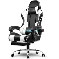 GTPLAYER Gaming-Stuhl Schwarz/Weiß PC