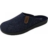 Rohde Herren Hausschuh Softfilz Pantoffel in Komfortweite Soltau-H 2782, Größe:47 EU, Farbe:Blau - Blau - 47