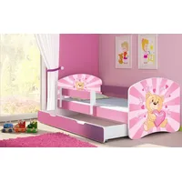 Luxusbetten24 Kinderbett Dream mit verschiedenen Motiven Teddy - Rosa