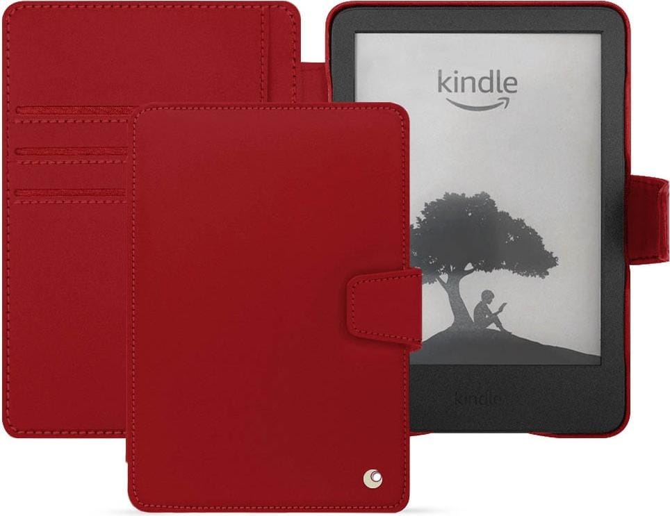 Noreve Lederschutzhülle Amazon Kindle (2022) (Kindle), eReader Zubehör, Rot