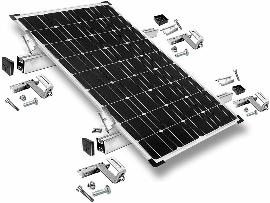 Befestigungs-Set für 1 Solarmodul - für Dachziegel für Solarmodule mit 40mm Rahmenhöhe