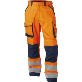 DASSY Warnschutzhose mit Kniepolstertaschen, NEONORANGE/DUNKELBLAU, Gr. 54