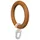 Interdeco Gardinenstangen Gardinenringe, aus Holz, Kirschbaum lackiert, Rundringe mit Faltenhaken für Vorhangstangen 28 mm, Ringe in 55 x 37 mm, Typ 1128501, 10 Stück