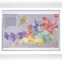 Franken Österreichkarte Postleitzahlen 680 x 960 mm