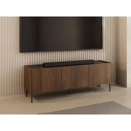 Mirjan24 Tewos TV-Lowboard 144x37x50 cm Schwarz/Holzwerkstoff