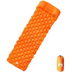 Isomatte mit Integriertem Kissen Aufblasbar Orange