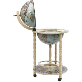 vidaXL Globus-Bar 47 x 47 x 47 cm Blau/Weiß