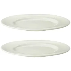 Maastricht Porselein Maastricht Porzellan Teller Lux 23,5 cm Offwhite Porzellan 2 Stück