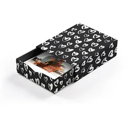 Bilderbox mit 10 Fotos im Design "Herzklopfen Black"
