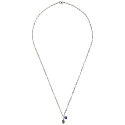 Gemshine Kette mit Anhänger Kaffeebohne Saphir Ketten   Grau Damen 
