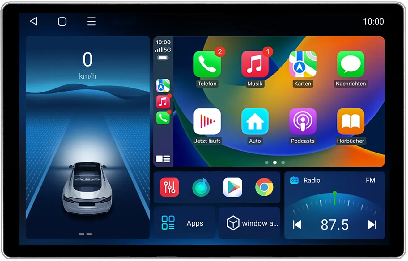 Junsun Radio für Fiat Ducato Citroen Jumper Peugeot Boxer CarPlay Android Auto & Bluetooth - 6+128GB - 13 inch